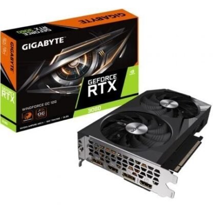 Tarjeta gráfica gigabyte geforce rtx 3060 windforce oc rev 2/ 12gb gddr6/ lhr