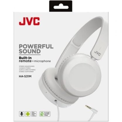 Auriculares jvc ha-s31m/ con micrófono/ jack 3.5/ blancos - Imagen 5