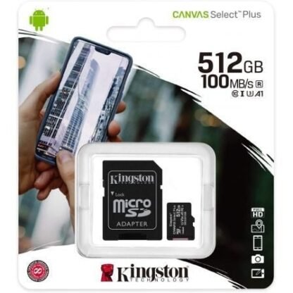 Tarjeta de memoria kingston canvas select plus 512gb microsd xc con adaptador/ clase 10/ 100mbs - Imagen 3