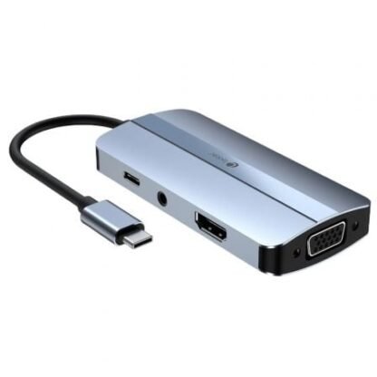 Docking usb tipo-c leotec leds04/ 2xusb/ 1xusb tipo-c/ 1xusb tipo-c pd/ 1xhdmi/ 1xvga/ 1xaudio/ azul - Imagen 2