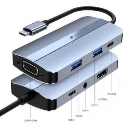 Docking usb tipo-c leotec leds04/ 2xusb/ 1xusb tipo-c/ 1xusb tipo-c pd/ 1xhdmi/ 1xvga/ 1xaudio/ azul - Imagen 3