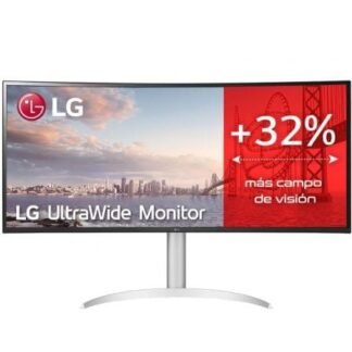 Monitor profesional ultrapanorámico lg ultrawide 34wq650-w 34"/ wfhd/ multimedia/ regulable en altura/ plata y blanco