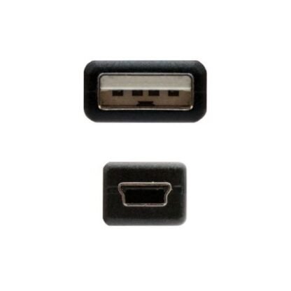Cable usb 2.0 nanocable 10.01.0401/ usb macho - miniusb macho/ 1m/ negro - Imagen 3