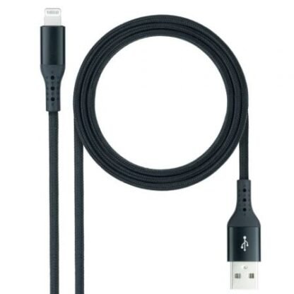 Cable usb 2.0 lightning nanocable 10.10.0401-cobk/ usb macho - lightning macho/ 1m/ negro - Imagen 2