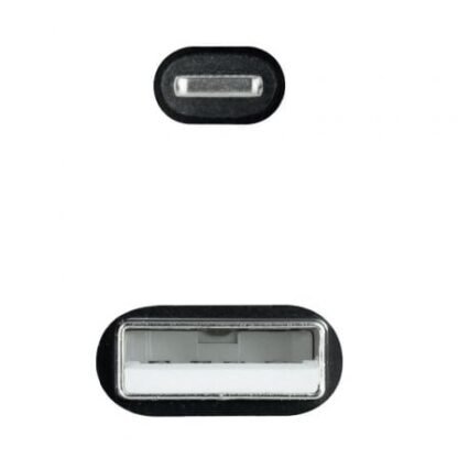 Cable usb 2.0 lightning nanocable 10.10.0401-cobk/ usb macho - lightning macho/ 1m/ negro - Imagen 3