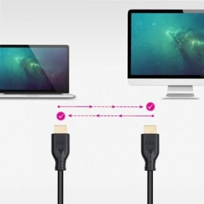 Cable hdmi 2.0 4k ccs nanocable 10.15.3902/ hdmi macho - hdmi macho/ 2m/ negro - Imagen 4