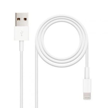 Cable usb 2.0 lightning nanocable 10.10.0400/ usb macho - lightning macho/ 50 cm/ blanco - Imagen 2