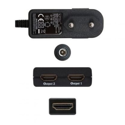 Duplicador hdmi nanocable 10.25.3502/ hdmi macho - 2x hdmi hembra - Imagen 3