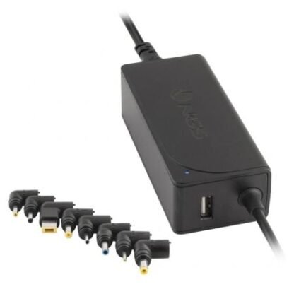 Cargador de portátil ngs w-45w/ 45w/ automático/ 8 conectores/ voltaje 19-20v/ 1 usb