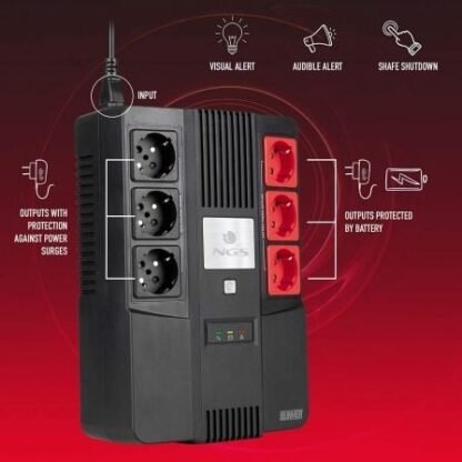Sai offline ngs fortress bunker/ 600va-360w/ 6 salidas/ formato bloque - Imagen 2