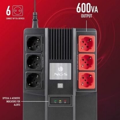 Sai offline ngs fortress bunker/ 600va-360w/ 6 salidas/ formato bloque - Imagen 3