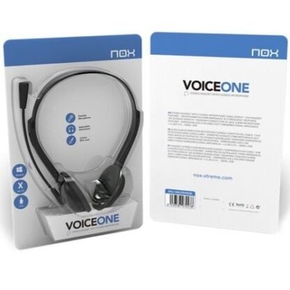 Auriculares nox voice one/ con micrófono/ jack 3.5/ negros - Imagen 4