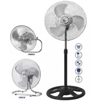 Ventilador 3 en 1 orbegozo pws 0547/ sobremesa/ pie/ pared/ 90w/ 3 aspas 45cm/ 3 velocidades