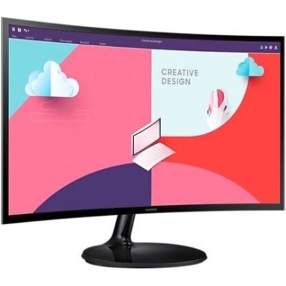 Monitor profesional curvo samsung essential monitor s3 s24c360eau/ 24"/ full hd/ negro - Imagen 2