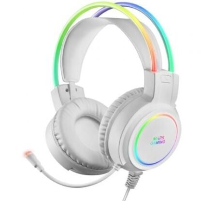Auriculares gaming con micrófono mars gaming mhrgb/ jack 3.5/ blancos - Imagen 5