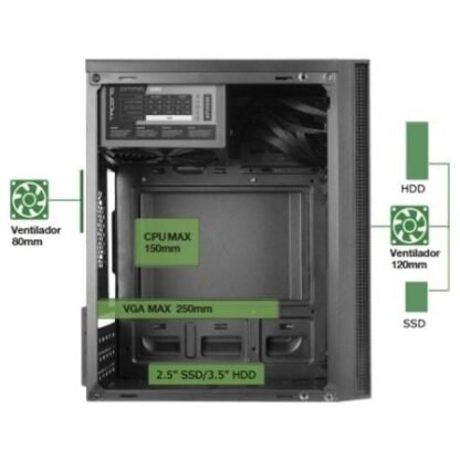 Caja minitorre anima ac5500 con fuente 500w - Imagen 4