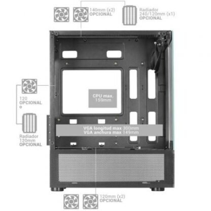 Caja gaming minitorre mars gaming mc-se/ rosa - Imagen 5