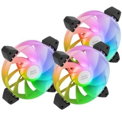 Pack 3 ventiladores invertidos mars gaming mf-3ar/ 12cm/ argb - Imagen 2