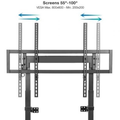 Soporte de pared fijo/ suelo tooq hiperión fs2280m-b para tv de 55-100"/ hasta 120kg - Imagen 5