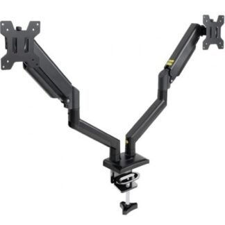 Soporte de mesa para 2 monitores tooq db1434tnr-b/ hasta 10kg