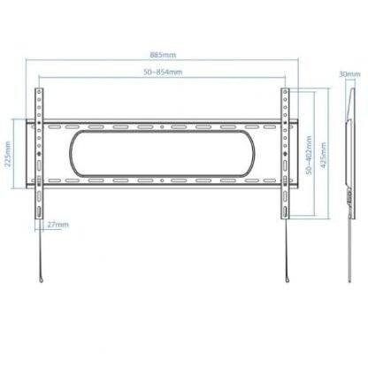 Soporte de pared tooq lp1090f-b para tv de 43-90"/ hasta 80kg - Imagen 2