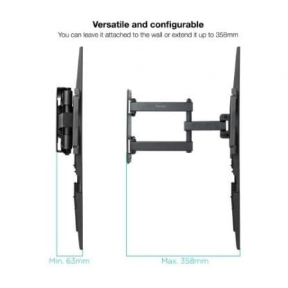 Soporte de pared giratorio/ inclinable/ nivelable tooq lp7863tn-b para tv de 37-70"/ hasta 35kg - Imagen 4