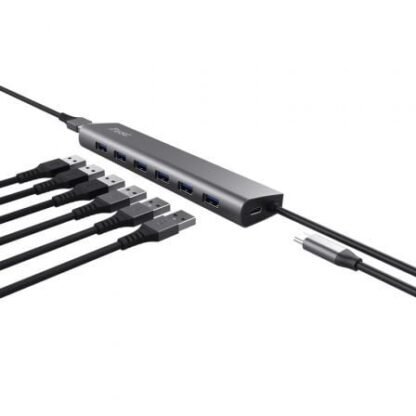 Hub usb 3.2 gen1 trust halyx/ 7xusb/ 1xusb-c - Imagen 2