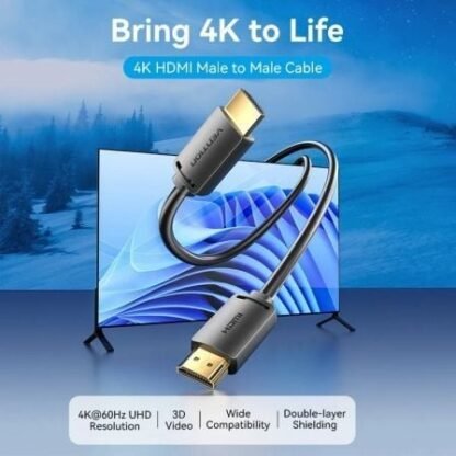 Cable hdmi vention aljbg hdmi macho - hdmi 4k macho/ 1.5m/ negro - Imagen 2