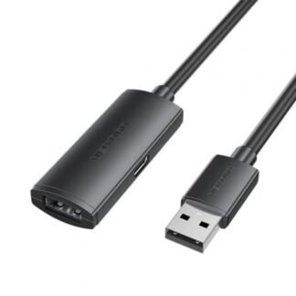 Cable alargador usb 2.0 vention cbkbl/ usb macho - usb hembra/ 480mbps/ 10m/ negro