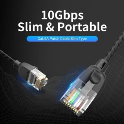 Cable de red rj45 utp vention ibibh cat.6a/ 2m/ negro - Imagen 2