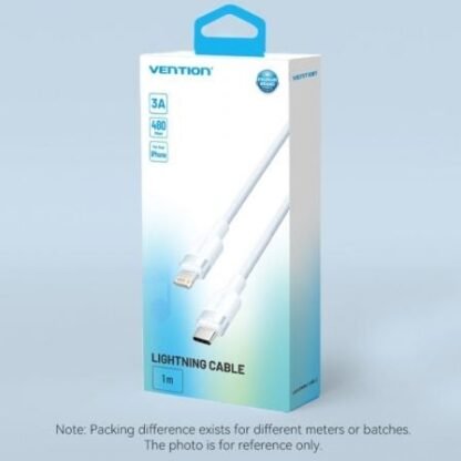 Cable usb tipo-c lightning vention lalbh/ usb tipo-c macho - lightning macho/ 27w/ 480mbps/ 2m/ negro - Imagen 3