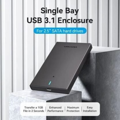Caja externa para disco duro de 2.5" vention kpbb0/ usb 3.1/ sin tornillos - Imagen 2