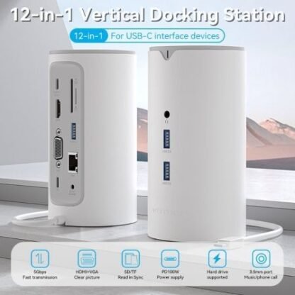 Docking usb tipo-c vention tphwc/ 1xvga/ 1xhdmi/ 3xusb/ 1xusb tipo-c pd/ 1xusb tipo-c/ 1xrj45/ 1xaudio/ 1xlector tarjetas sd/ - Imagen 5
