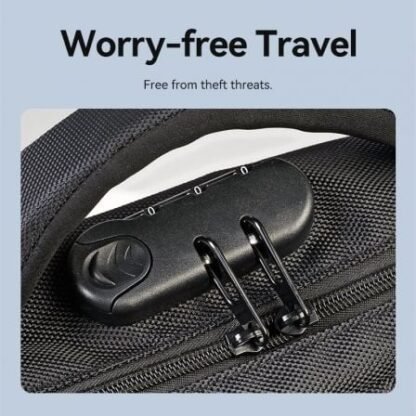 Mochila vention krkb0 para portátiles hasta 17"/ impermeable/ puerto usb/ antirrobo/ negra - Imagen 4