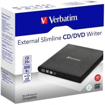 Grabadora externa cd/dvd verbatim slimline 98938 - Imagen 4