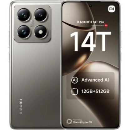 Smartphone xiaomi 14t pro 12gb/ 512gb/ 6.67"/ 5g/ gris titanio
