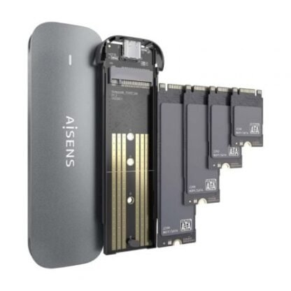 Caja externa para disco ssd m.2 sata aisens asm2-006gry/ usb 3.1/ sin tornillos - Imagen 3