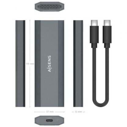 Caja externa para disco ssd m.2 nvme aisens asm2-029gr/ usb 3.2/ sin tornillos - Imagen 3