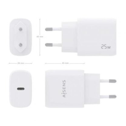Cargador de pared aisens a110-0756/ 1xusb tipo-c/ 25w - Imagen 4