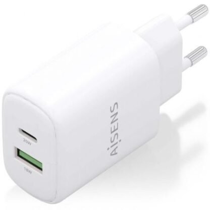 Cargador de pared gan aisens a110-0909/ 1xusb tipo-c/ 1xusb/ 20w/ blanco - Imagen 2
