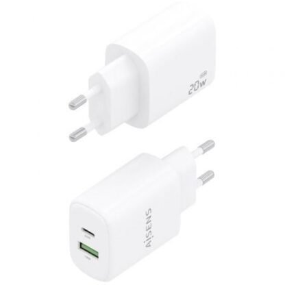 Cargador de pared gan aisens a110-0909/ 1xusb tipo-c/ 1xusb/ 20w/ blanco - Imagen 3