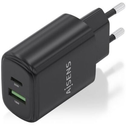 Cargador de pared gan aisens a110-0910/ 1xusb tipo-c/ 1xusb/ 20w/ negro - Imagen 2