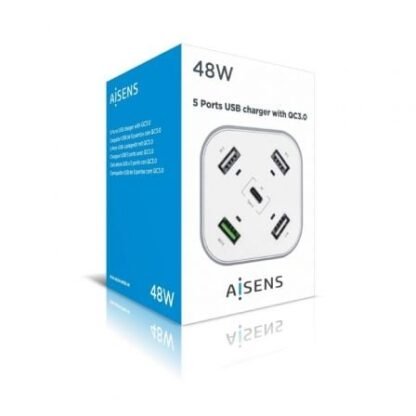 Cargador de mesa aisens asch-5pqc-w/ 1xusb tipo-c/ 4xusb/ 48w - Imagen 5