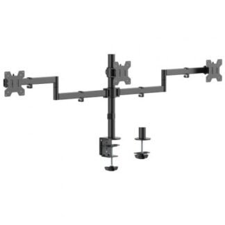 Soporte de mesa para 3 monitores aisens dt27tsr-281/ giratorio/ inclinable/ hasta 10kg