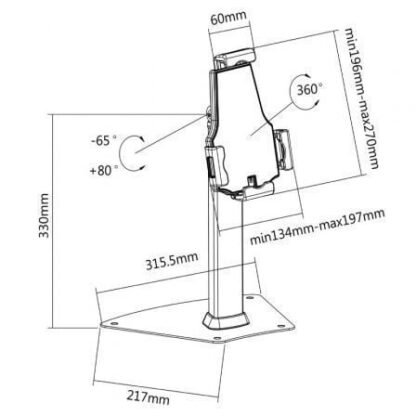 Soporte para tablet con antirrobo aisens ms1p03-113/ negro - Imagen 5