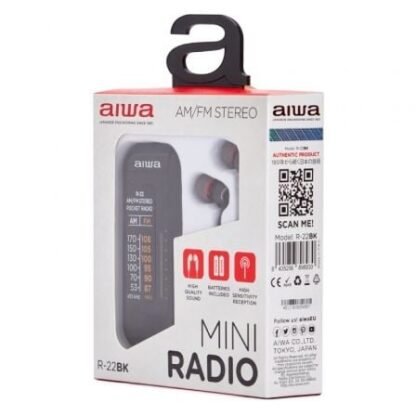 Radio portátil aiwa r-22bk/ con batería/ a pilas/ negra - Imagen 5