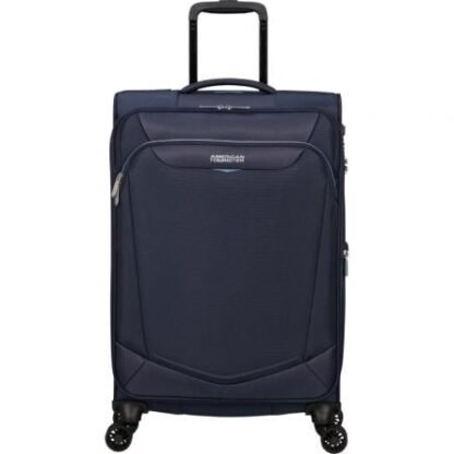 Maleta mediana american tourister summerride spinner 69cm/ 69x43x29cm/ 4 ruedas/ azul marino