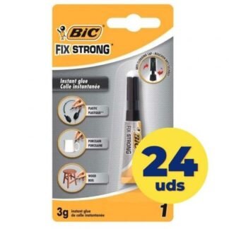 Caja de pegamento en tubo bic fix strong/ 3g/ 24 unidades