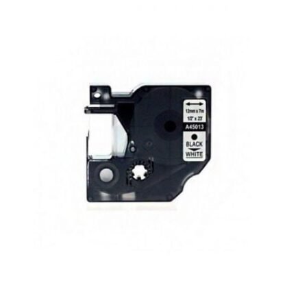 Cinta rotuladora adhesiva de poliéster dymo d1 45021/ para label manager/ 12mm x 7m/ blanca-negra - Imagen 2