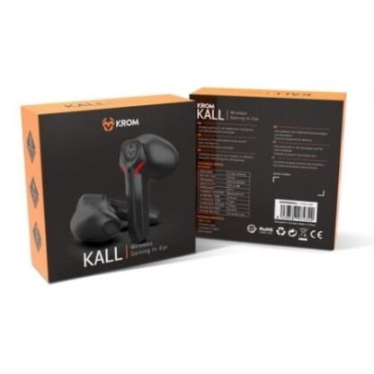 Auriculares bluetooth krom kall con estuche de carga/ autonomía 4h/ negros - Imagen 5